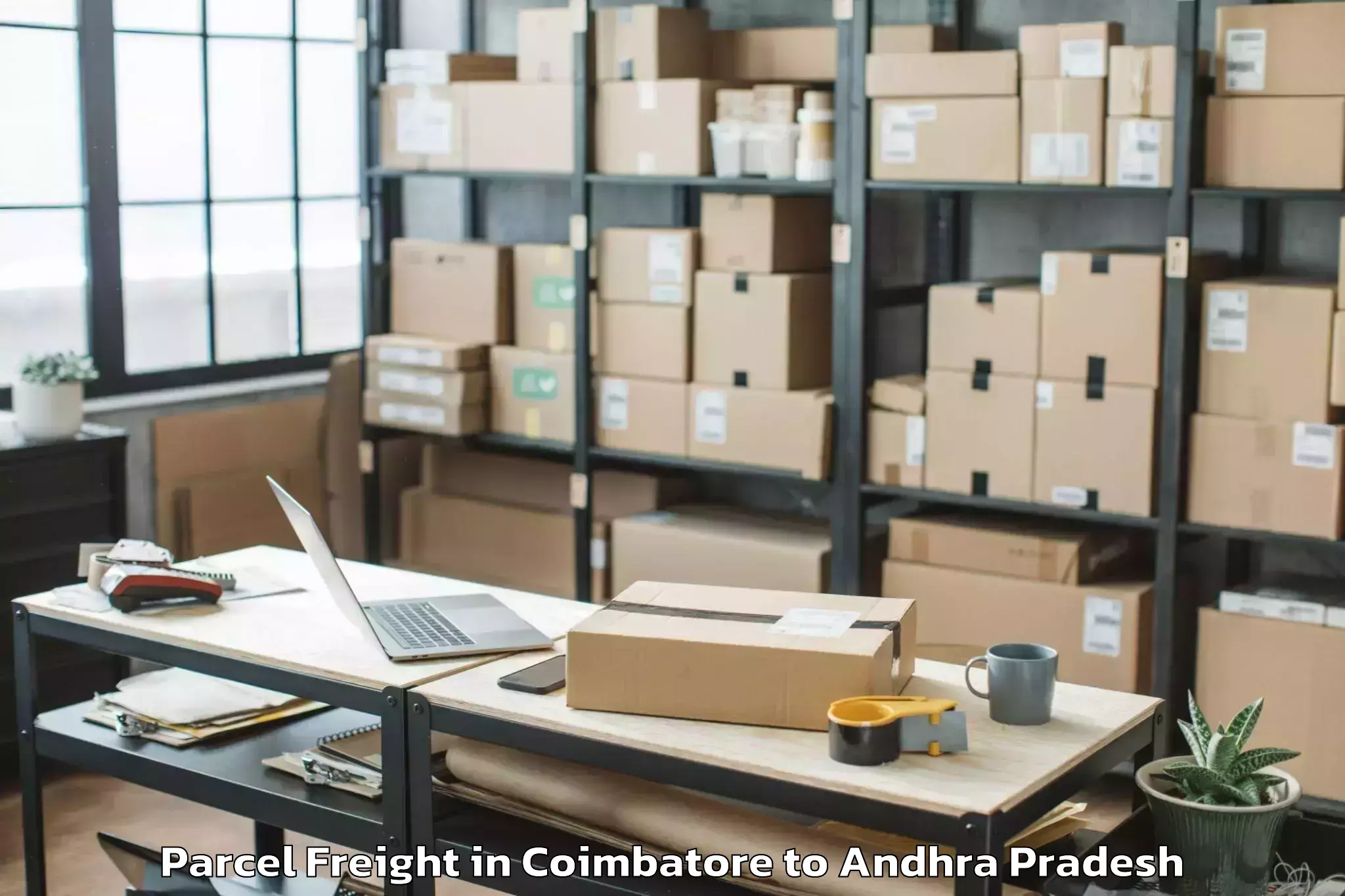 Easy Coimbatore to Tadikalapudi Parcel Freight Booking